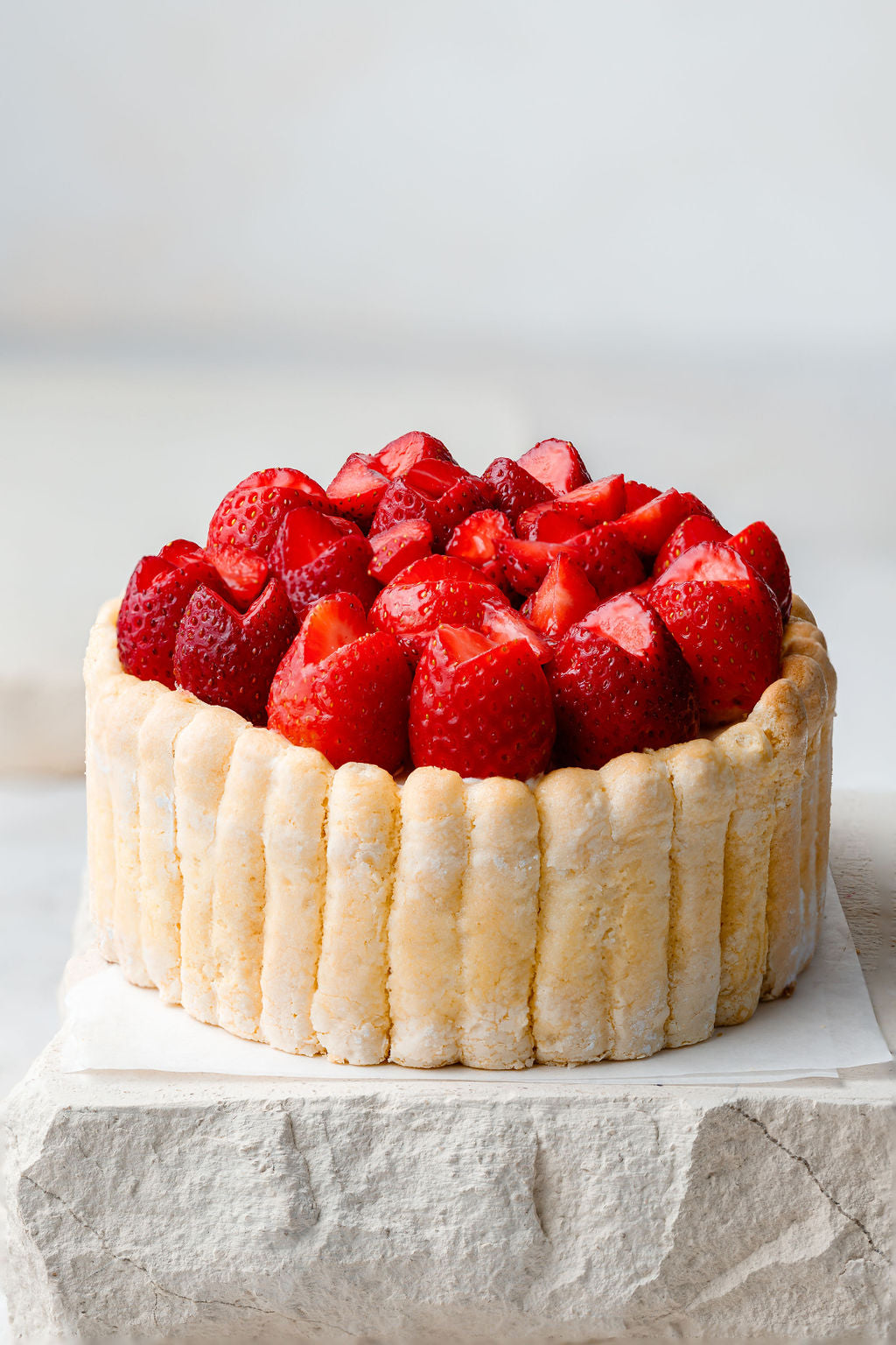 Vanilla Strawberry Anise and Almond Charlotte