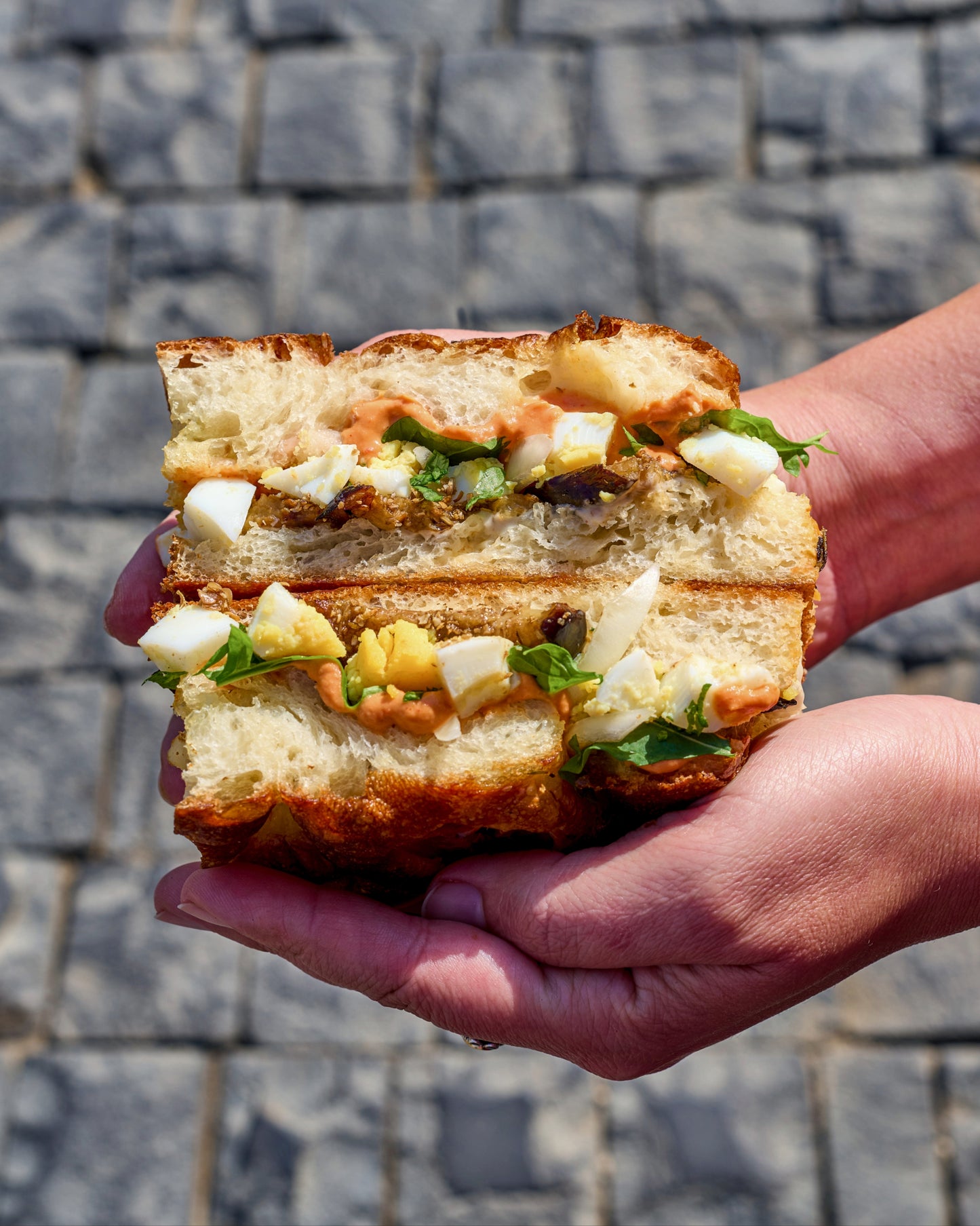 Eggplants & Boiled Eggs Focaccia