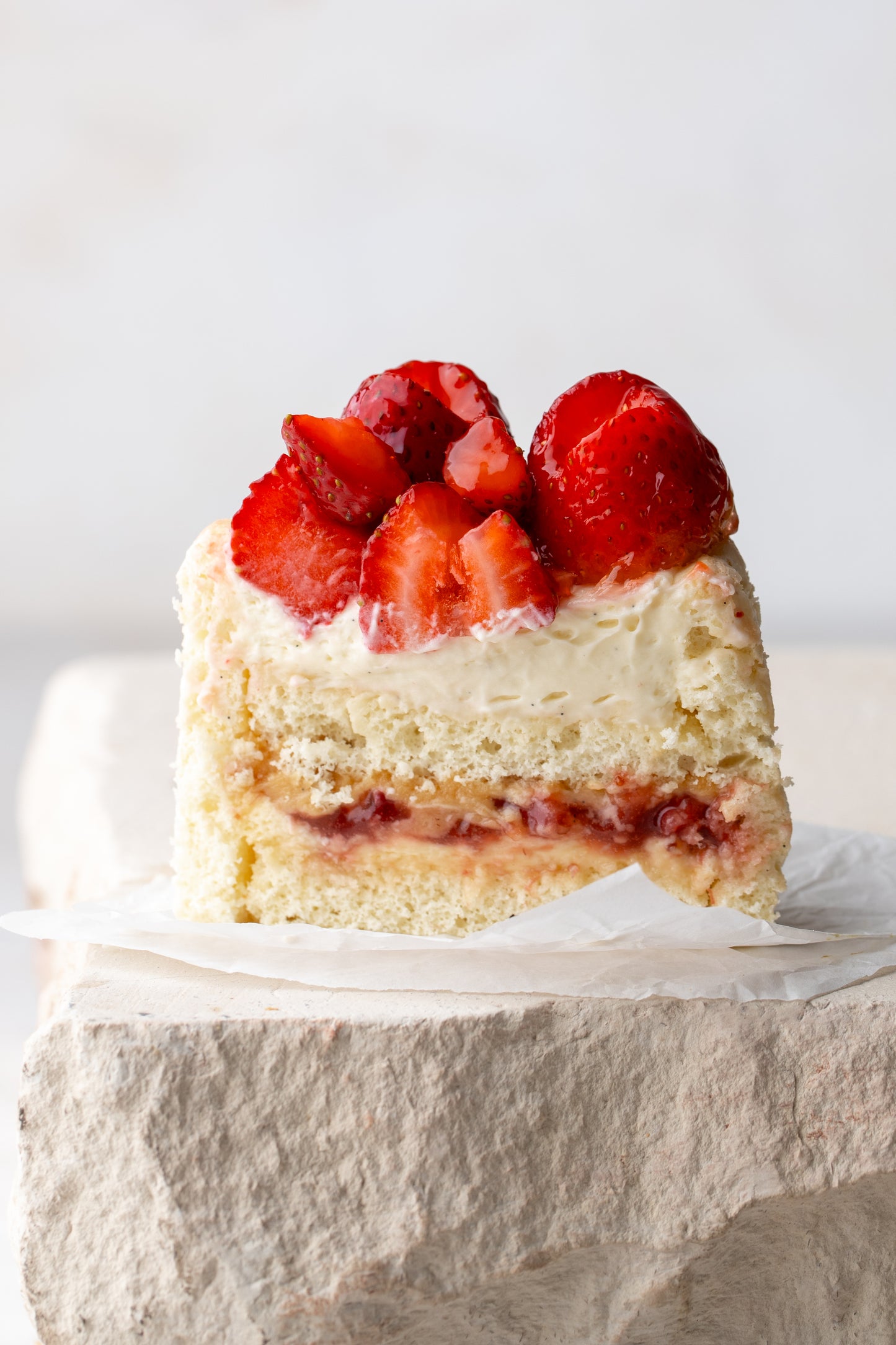 Vanilla Strawberry Anise and Almond Charlotte