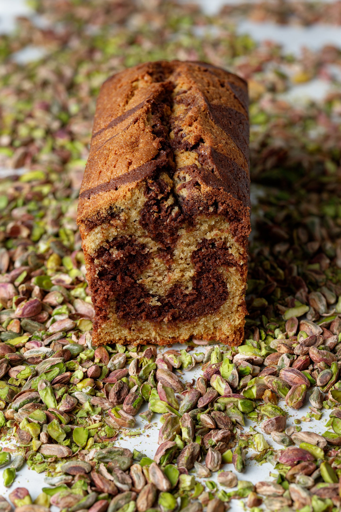 Chocolate Pistachio Marble Cake