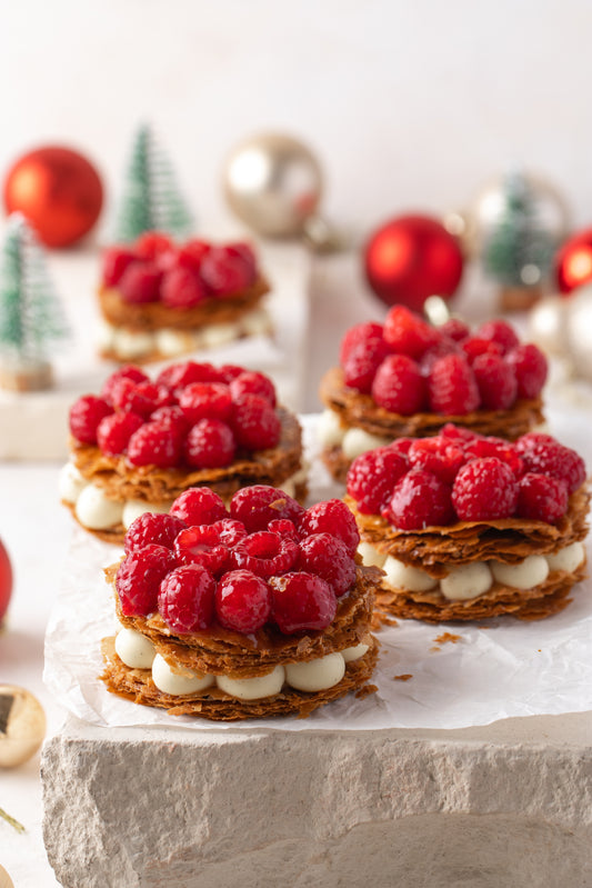 Vanilla Raspberry Mille Feuille